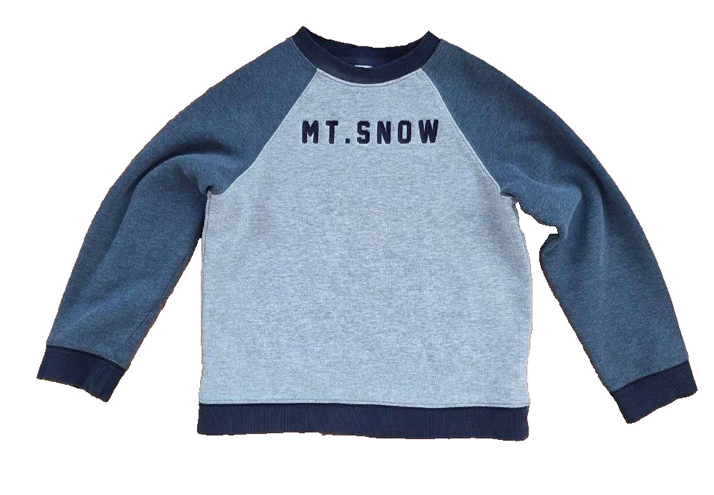 Janie and Jack grey and blue crewneck Sweaters with "MT.SNOW" Size 6 A001661